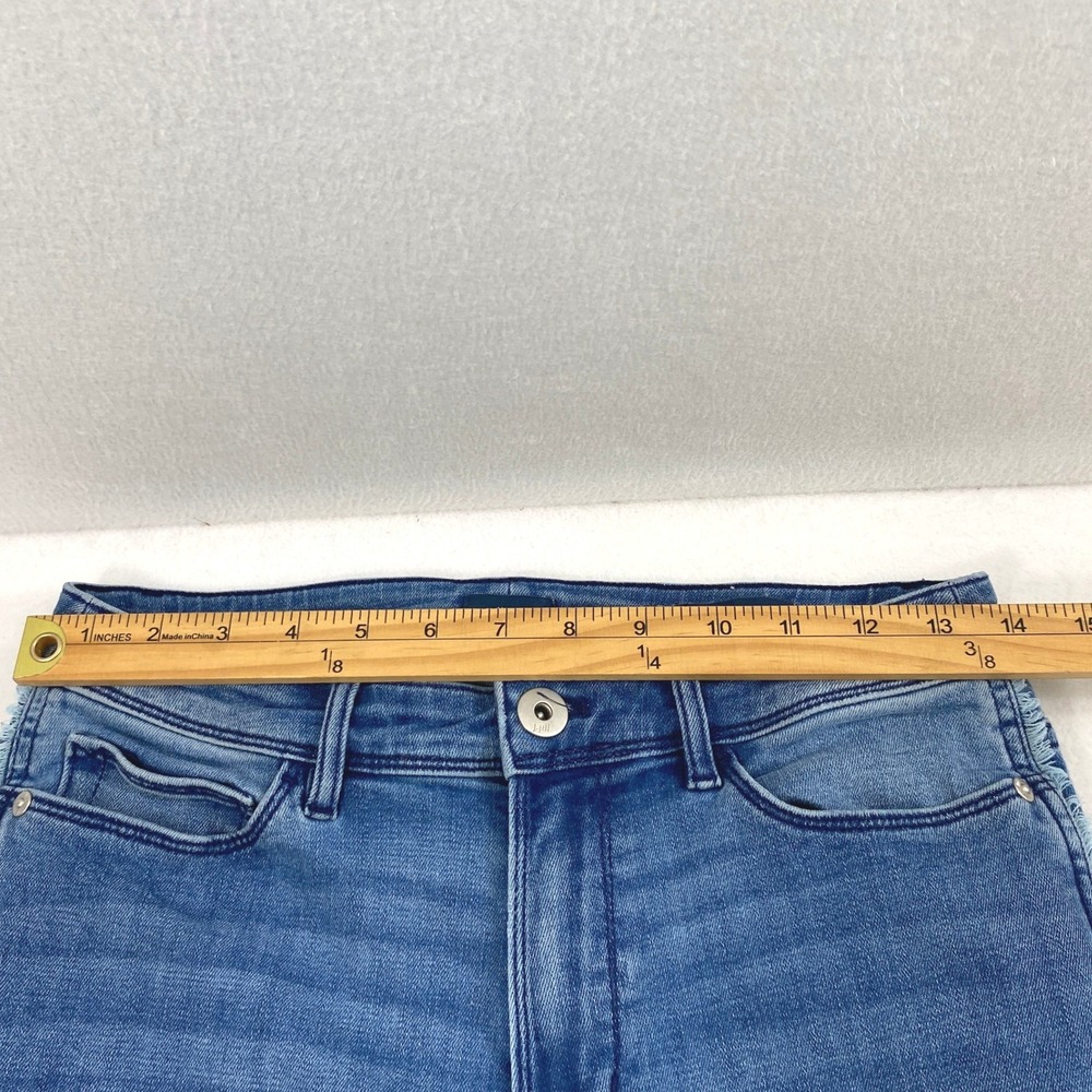 J.Jill‎ Denim High Rise Cropped Jeans Womens 6P Blue Fringe Side Stripe Pockets - Picture 8 of 13